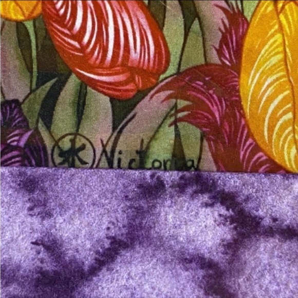 Victoria Spring Tulip Fairy Fae Art Print w/ Purple Watercolor Matting - Picture 3 of 7